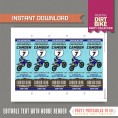 Dirt Bike Party Ticket Invitation (Blue) 