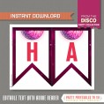 Disco Party Birthday Banner with Spacers