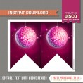 Disco Party Birthday Banner with Spacers