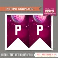 Disco Party Birthday Banner with Spacers
