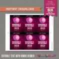 Disco Party Pass printable Insert 