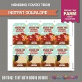 Barnyard Farm Party Hanging Favor Tag / Farm Thank you Tag