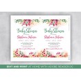 Floral Watercolor Style Baby Shower Invitation 