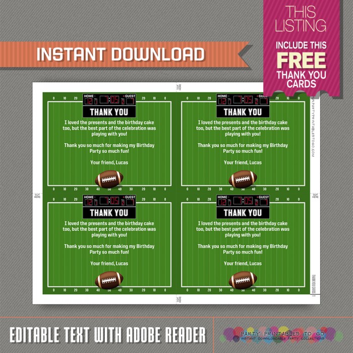 Football Ticket Invitation Template from www.partyprintables2go.com