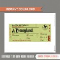 Editable Surprise Trip Ticket to Disneyland / Disneyworld 