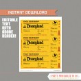 Editable Surprise Trip Ticket to Disneyland / Disneyworld (Vintage Coupon Style)