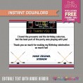 Ice Hockey Ticket Invitation with FREE Thank you Card