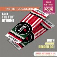 Ice Hockey Ticket Invitations (Chicago Blackhawks)