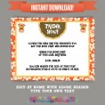 Hawaiian Luau Party Birthday Invitation with FREE thank you Card!