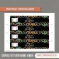 Neon Glow II Party Bottle Labels, Neon Glow Party Napkin Rings 