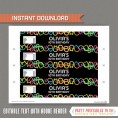 Neon Glow II Party Bottle Labels, Neon Glow Party Napkin Rings 