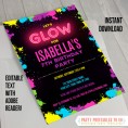 Neon Glow Party Invitations & Decorations