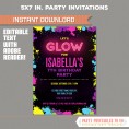 Neon Glow Party Invitation 