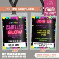 Neon Glow Party Invitations & Decorations