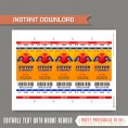 Nerf and Dodgeball Party Ticket Invitation (Blue and Orange) 