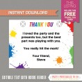 Paintball Invitation with FREE Thank you Card