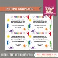Paintball Invitation with FREE Thank you Card