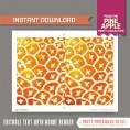 Pineapple Party Invitation with FREE Backside!