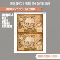 Pirate Map Party Invitation 