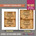 Pirate Map Party Thank You Cards 