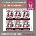 Race Car Party Pit Crew Pass (Red)