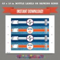 Race / Racing Party Printable Birthday Bottle Labels 