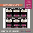 Red Carpet Party Pass printable Insert (Pink and Gold) 