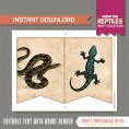 Reptile Party Banner with Spacers
