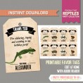 Reptile Party Thank you Tags 