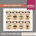 Reptile Party Thank you Tags 