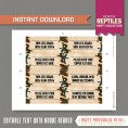 Reptile Party Treat Bag Toppers 