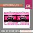 Rockstar Party Chocolate Wrappers (Pink)