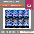 Rockstar Party Favor Tags / Rockstar Thank you Tag (Blue)