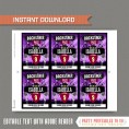 Rockstar Party Backstage Pass printable Insert (Purple) 