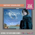 Star Wars Rogue One Party Printable Invitation (Jyn Erso) 