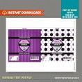Soccer Party Standard size Chocolate Wrappers (Purple)