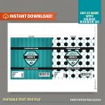 Soccer Party Standard size Chocolate Wrappers (Teal)