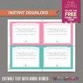 Spa Party Invitation with FREE Thank you Card