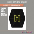 Star Wars Party Printable Birthday Banner with Spacers 