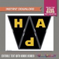 Star Wars Party Printable Birthday Banner with Spacers 