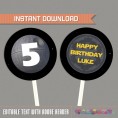 Star Wars Party Printable Birthday Labels 