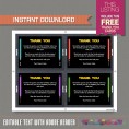 Star Wars The Force Awakens Party Printable Invitation with FREE Thank you Card 