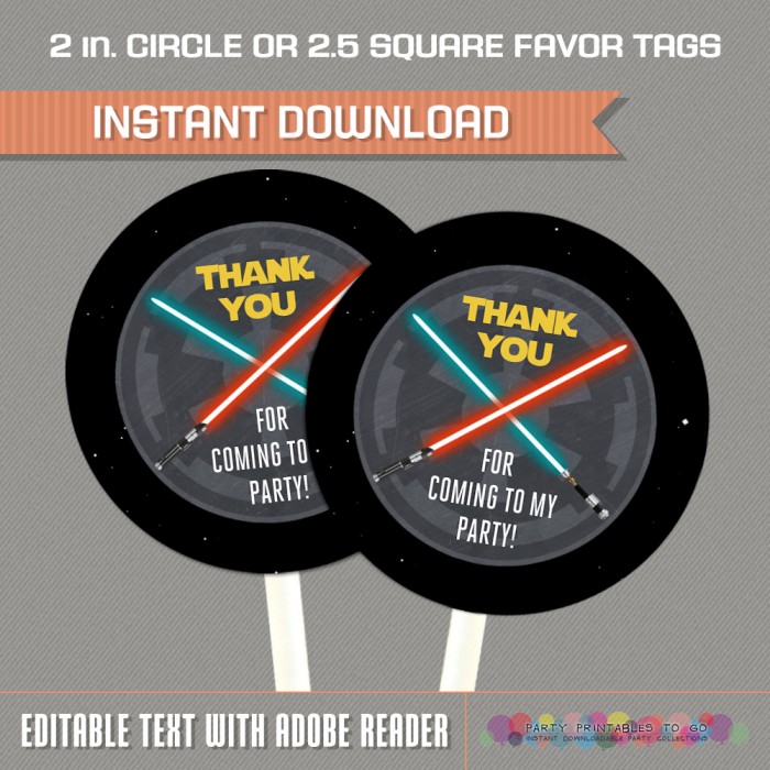 Star Wars Favor Tags 