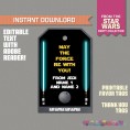 Star Wars Party Favor Tags / Star Wars Thank you Tag 