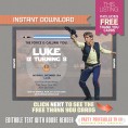 Star Wars Party Printable Invitation with FREE Thank you Card (Han Solo)
