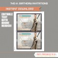 Star Wars The Force Awakens Party Invitation with FREE Thank you Card (Rey)