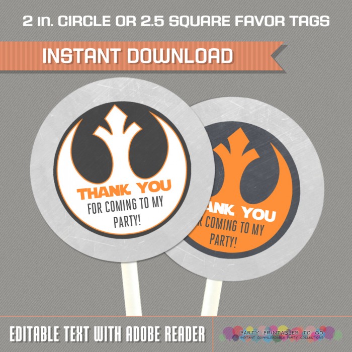 Star Wars Favor Tags (Rebel Alliance) 