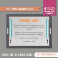 Star Wars Party Thank you Cards (Rebel Alliance)