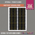Star Wars Straw Flags / Star Wars Party 
