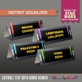 Star Wars Party Food Label or Star Wars Place Cards 